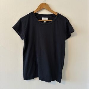 Current/Elliott The Relaxed T-Shirt in Caviar Black | Size 0 (XS)